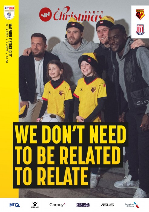 2023/24 WATFORD V STOKE CITY PROGRAMME