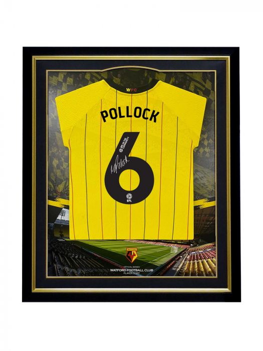 2024/25 POLLOCK SIGNED FRAMED HOME SHIRT