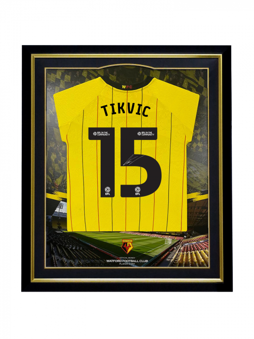 2024/25 TIKVIC SIGNED FRAMED HOME SHIRT