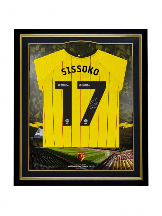 2024/25 SISSOKO SIGNED FRAMED HOME SHIRT