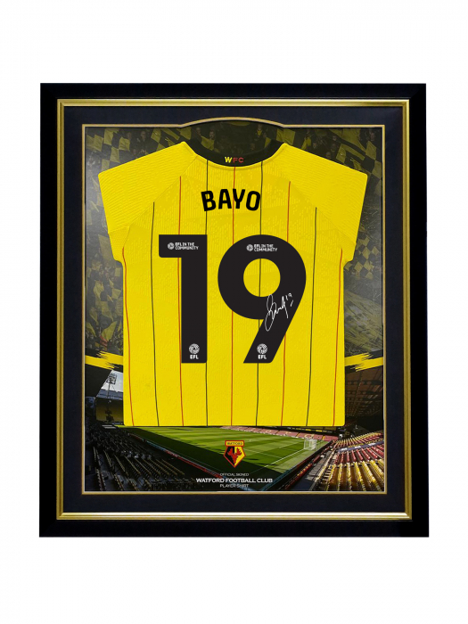 2024/25 BAYO SIGNED FRAMED HOME SHIRT