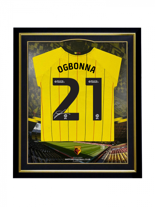 2024/25 OGBONNA SIGNED FRAMED HOME SHIRT