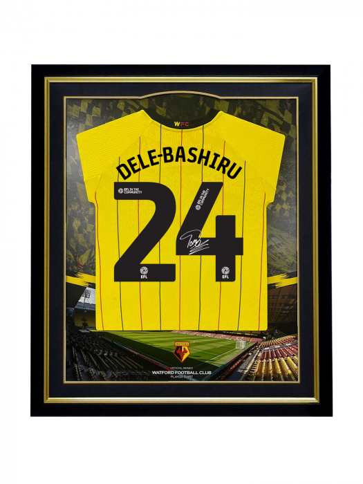 2024/25 DELE-BASHIRU SIGNED FRAMED HOME SHIRT