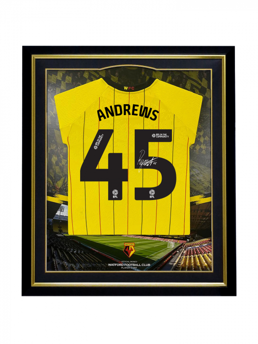 2024/25 ANDREWS SIGNED FRAMED HOME SHIRT